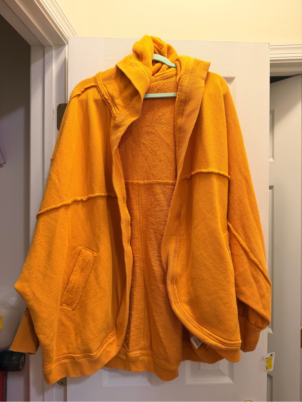 Free People Oversized Hooded Sweatshirt  Orange yellow